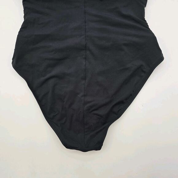 Bleu Rod Beattie Swim Women 10 Black Bathing Suit One Piece Bikini Halter Ruched - Picture 7 of 10